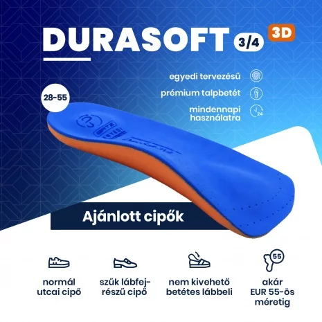 BATZ DuraSoft 3/4 egyedi talpbetét