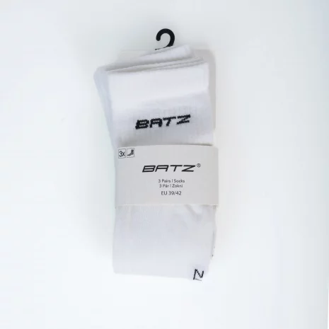 BATZ LifeStyle 3 pár Unisex (white/white/white) crew zokni