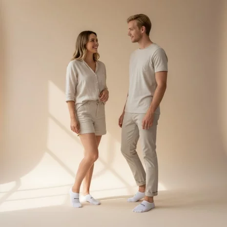 BATZ LifeStyle 3 pár Unisex (white/white/white) titokzokni